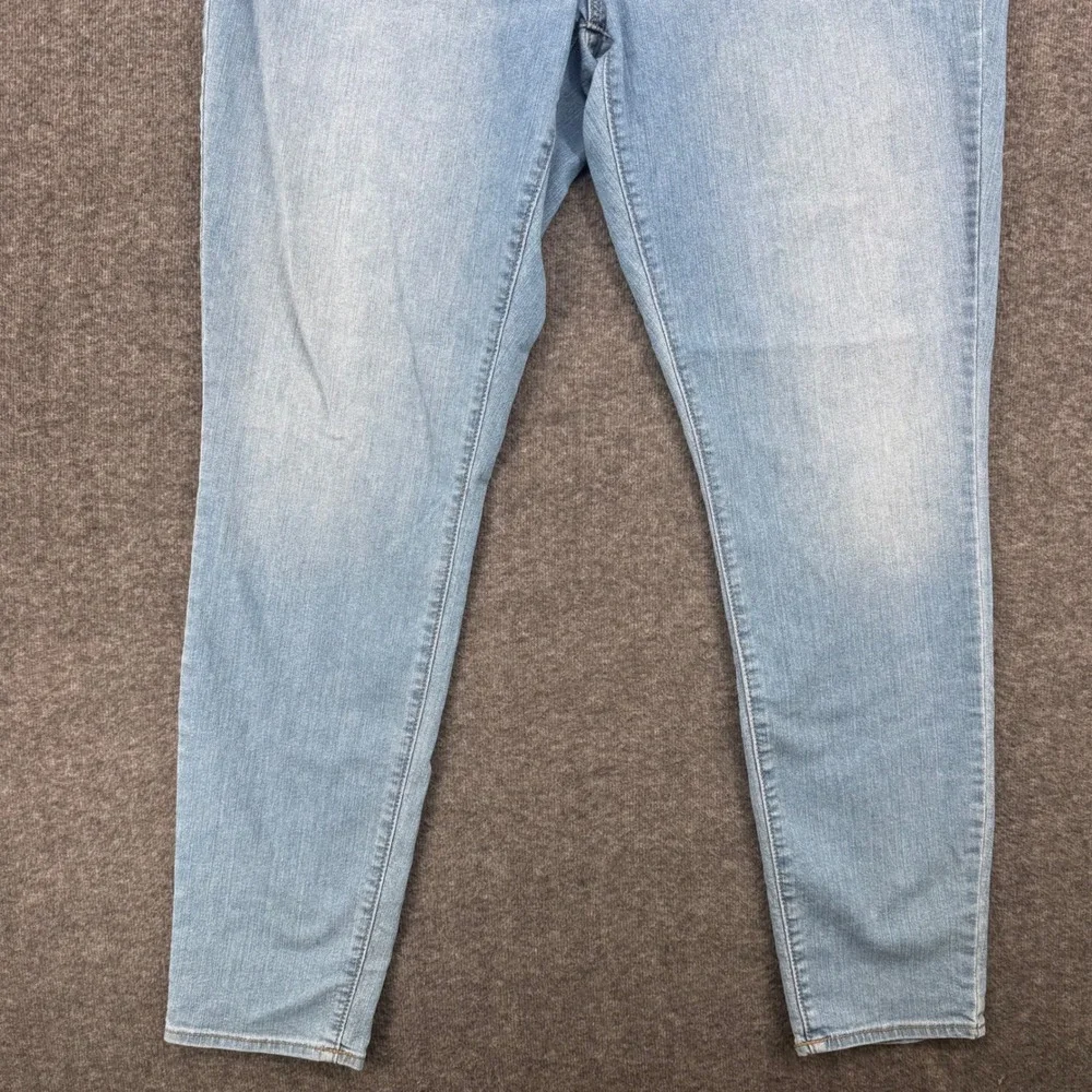 Old Navy Super Skinny Mid-Rise Jeans Light Wash Blue Denim Womens 18 Tall Fall